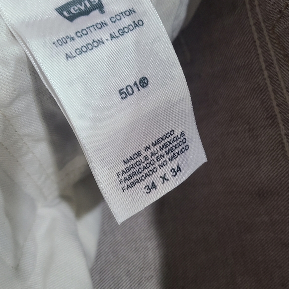 Levi's 501 XX  Denim Men's Jeans Burgundy Color Sz.34×34 - Picture 6 of 10